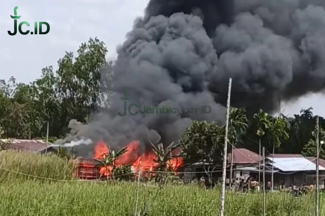 Siang Bolong di Muara Sabak Timur Mencekam, 2 Rumah Hangus Terbakar Saat Warga Lengah