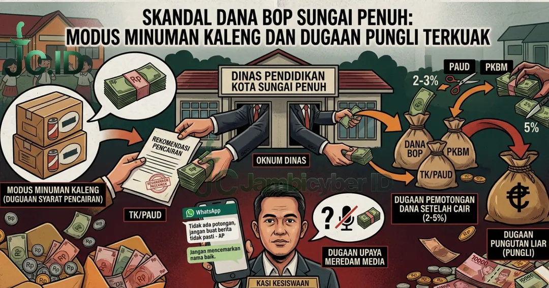 Skandal Dana BOP Sungai Penuh: Modus Minuman Kaleng dan Dugaan Pungli 5 Persen Terkuak