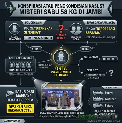 Teater Sabu 58 Kg di Jambi: Siapa Mengamankan Okta Sang Pemberi Perintah ke Alung?