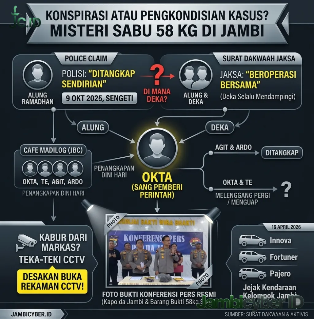 Teater Sabu 58 Kg di Jambi: Siapa Mengamankan Okta Sang Pemberi Perintah ke Alung?