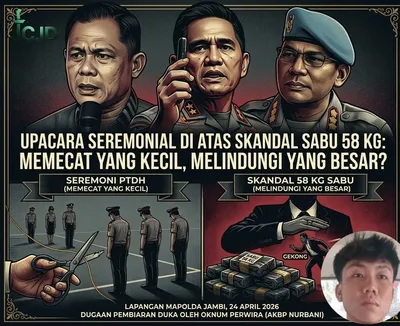 Upacara Seremonial di Atas Skandal Sabu 58 Kg: Memecat yang Kecil, Melindungi yang Besar?